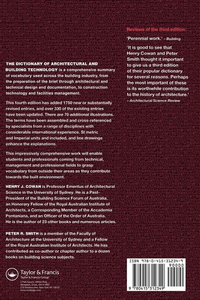 Produktbild: Dictionary of Architectural and Building Technology