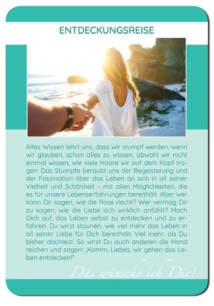 Produktbild: Das w&uuml;nsche ich Dir | 62 Achtsamkeitskarten | Lebensweisheiten, Coaching & Empowerment | sch&ouml;ne Geschenkidee