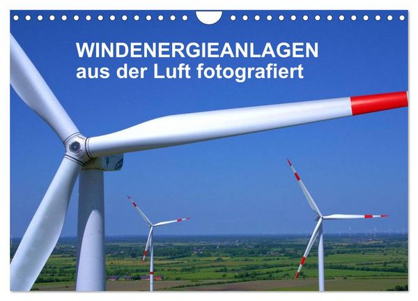 Produktbild: Windkraftanlagen aus der Luft fotografiert (Wandkalender 2026 DIN A4 quer), CALVENDO Monatskalender