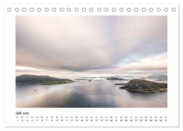 Produktbild: Norwegen Magisches Licht (Tischkalender 2026 DIN A5 quer), CALVENDO Monatskalender