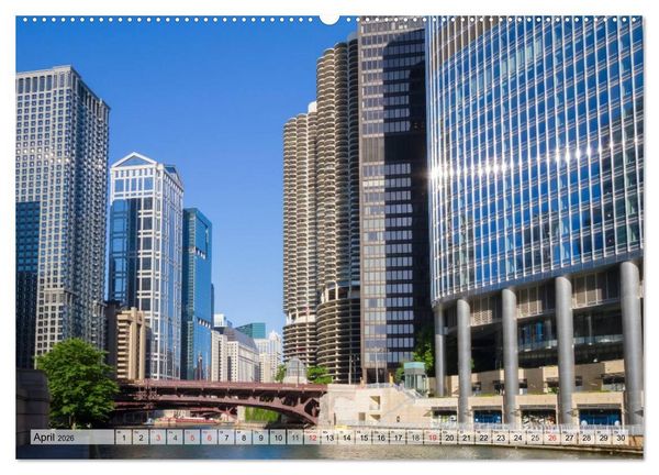 Produktbild: CHICAGO Stadtzentrum (hochwertiger Premium Wandkalender 2026 DIN A2 quer), Kunstdruck in Hochglanz