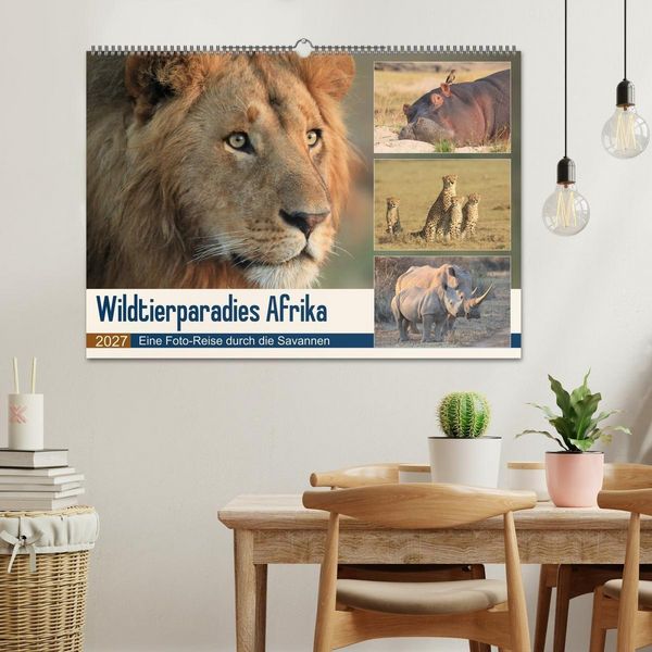 Produktbild: Wildtierparadies Afrika - Eine Foto-Reise durch die Savannen (Wandkalender 2027 DIN A2 quer), CALVENDO Monatskalender