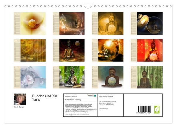 Produktbild: Buddha und Yin Yang (Wandkalender 2026 DIN A3 quer), CALVENDO Monatskalender