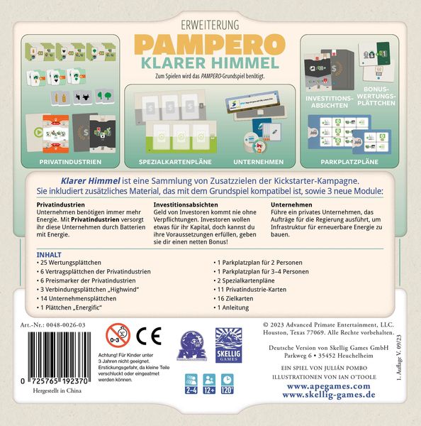 Produktbild: Pombo, J: Pampero - Klarer Himmel