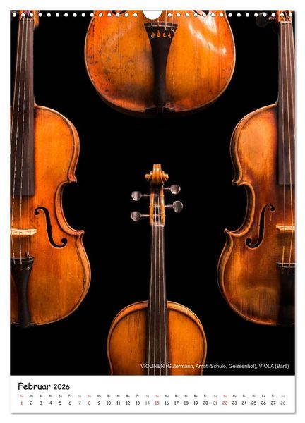 Produktbild: Historische Musikinstrumente (Wandkalender 2026 DIN A3 hoch), CALVENDO Monatskalender