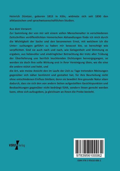 Produktbild: Homerische Abhandlungen