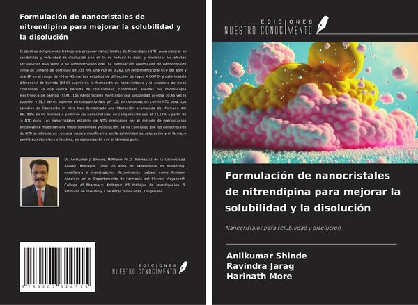 Produktbild: Formulaci&oacute;n de nanocristales de nitrendipina para mejorar la solubilidad y la disoluci&oacute;n