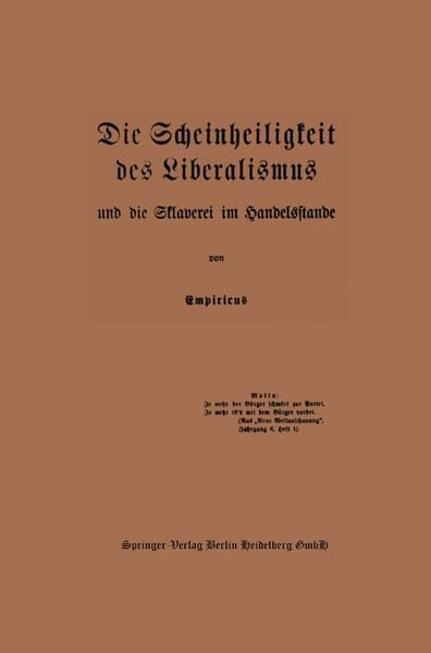 Produktbild: Die Scheinheiligkeit des Liberalismus und die Sklaverei im Handelsstande