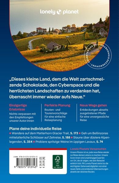 Produktbild: LONELY PLANET Reisef&uuml;hrer Schweiz