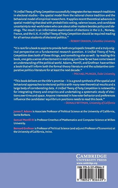 Produktbild: A Unified Theory of Party Competition