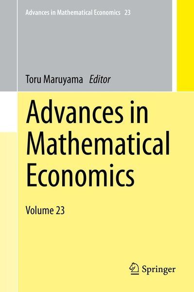 Produktbild: Advances in Mathematical Economics