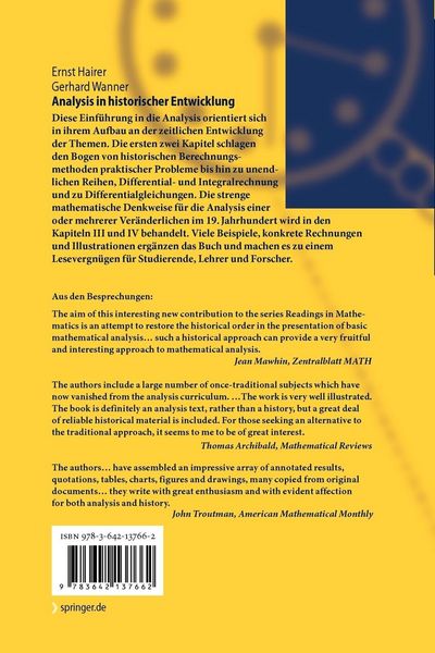Produktbild: Analysis in historischer Entwicklung