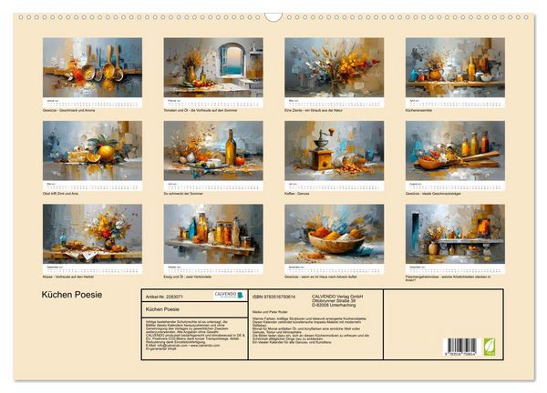 Produktbild: K&uuml;chen Poesie (Wandkalender 2027 DIN A2 quer), CALVENDO Monatskalender