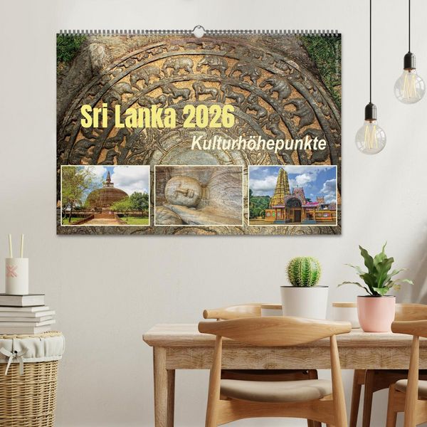 Produktbild: Sri Lanka 2026 Kulturh&ouml;hepunkte (Wandkalender 2026 DIN A2 quer), CALVENDO Monatskalender