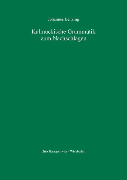 Produktbild: Kalm&uuml;ckische Grammatik zum Nachschlagen