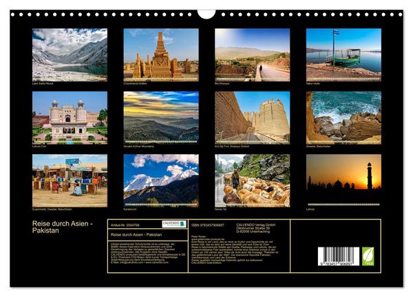 Produktbild: Reise durch Asien - Pakistan (Wandkalender 2026 DIN A3 quer), CALVENDO Monatskalender