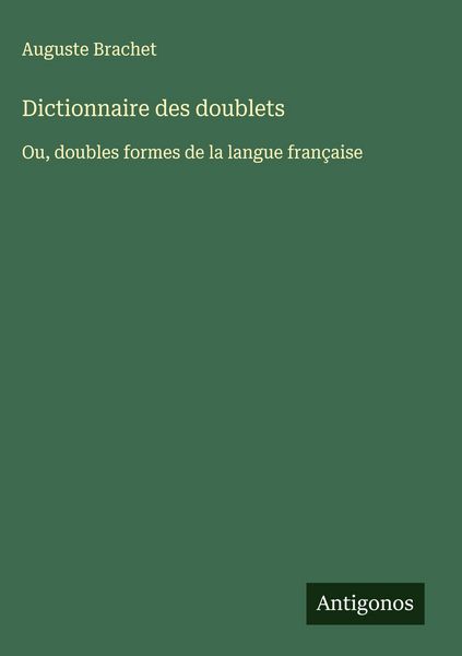 Produktbild: Dictionnaire des doublets