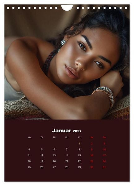 Produktbild: Indianische Sch&ouml;nheiten Kalender: Sinnliche Glamour Frauen in KI Kunst (Wandkalender 2027 DIN A4 hoch), CALVENDO Monatskalender