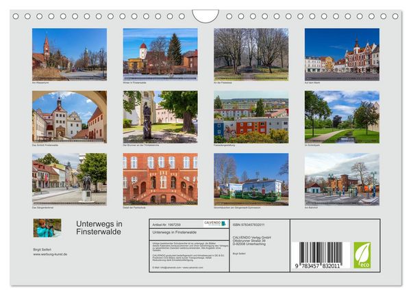 Produktbild: Unterwegs in Finsterwalde (Wandkalender 2026 DIN A4 quer), CALVENDO Monatskalender