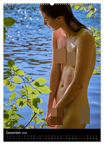 Produktbild: Akt am See (hochwertiger Premium Wandkalender 2026 DIN A2 hoch), Kunstdruck in Hochglanz