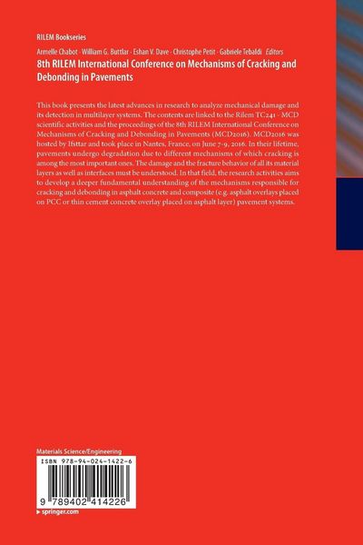 Produktbild: 8th RILEM International Conference on Mechanisms of Cracking and Debonding in Pavements