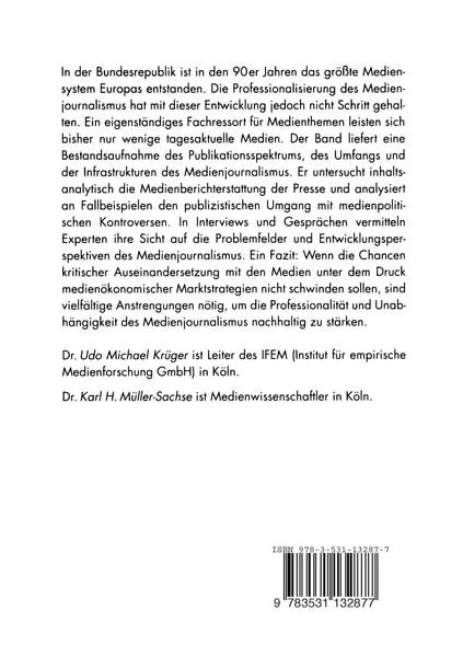 Produktbild: Medienjournalismus