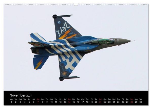 Produktbild: General Dynamics F-16 Fighting Falcon (High Quality Premium Wall Calendar 2027 DIN A2 landscape),CALVENDO 12 Month Wall Calendar
