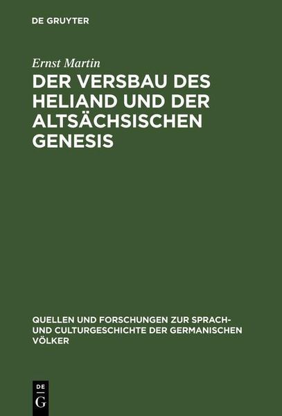 Produktbild: Der Versbau des Heliand und der alts&auml;chsischen Genesis