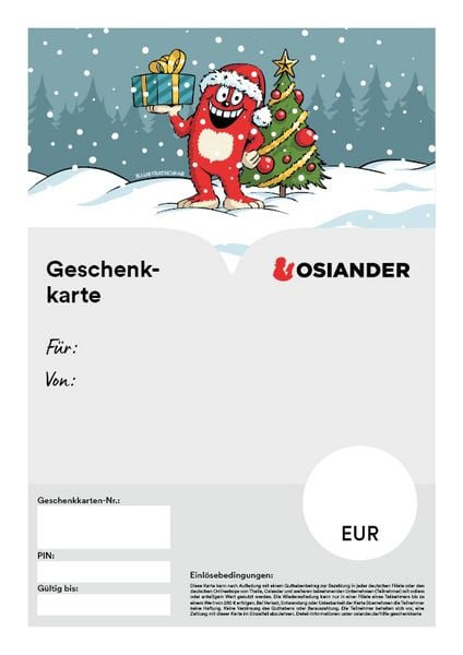 Geschenkkarte Weihnachten Digital PDF