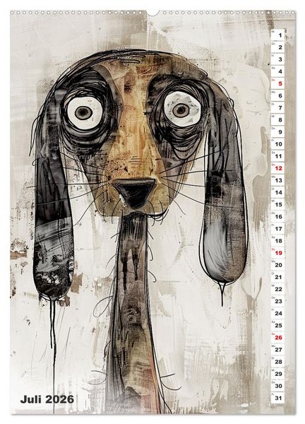 Produktbild: Hund mit Pfiff (Wandkalender 2026 DIN A2 hoch), CALVENDO Monatskalender