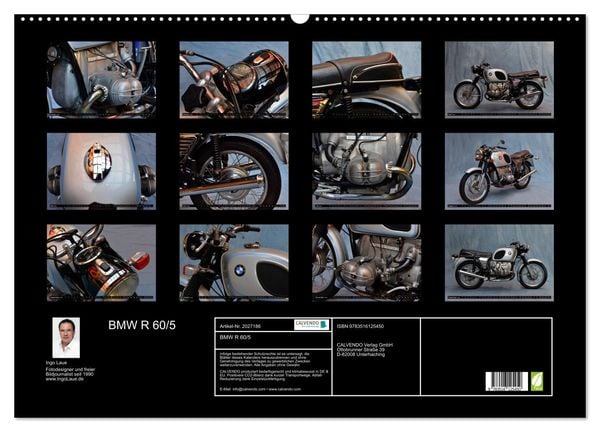 Produktbild: BMW R 60/5 (Wandkalender 2026 DIN A2 quer), CALVENDO Monatskalender
