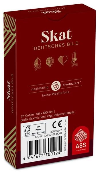 Produktbild: Skat gro&szlig;e Eckzeichen deutsches Bild