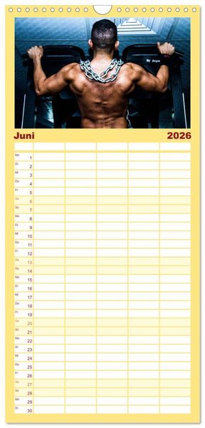 Produktbild: Familienplaner 2026 - Kraftsport mit 5 Spalten (Wandkalender, 21 x 45 cm) CALVENDO