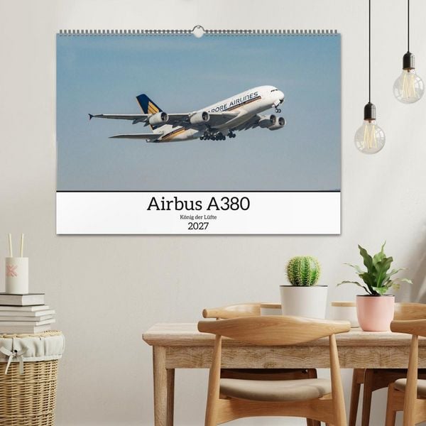 Produktbild: Airbus A380 - K&ouml;nig der L&uuml;fte (Wandkalender 2027 DIN A2 quer), CALVENDO Monatskalender