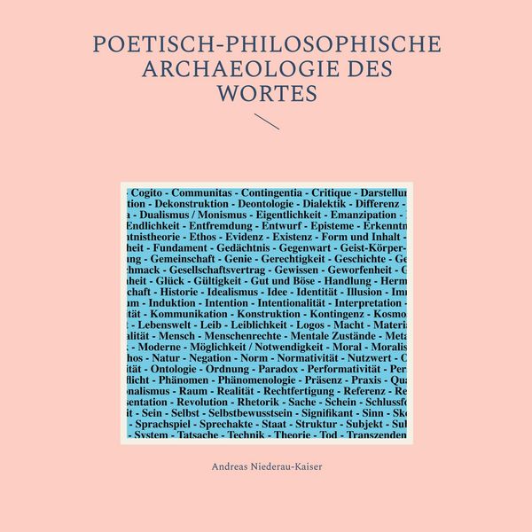 Produktbild: Poetisch-philosophische Archaeologie des Wortes