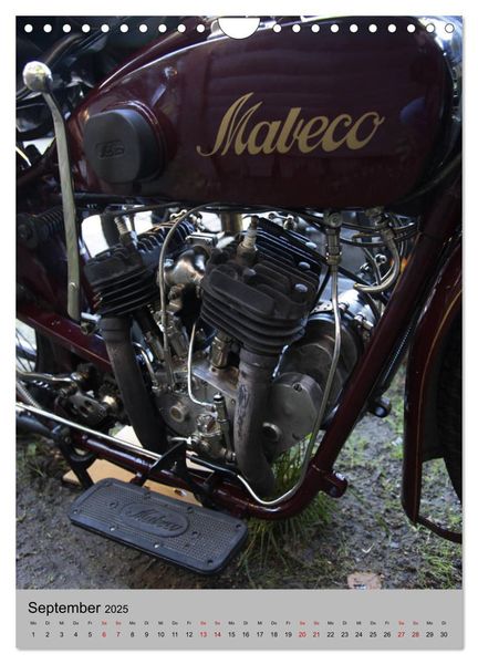Produktbild: Motorrad Oldtimer - Motoransichten (Wandkalender 2025 DIN A4 hoch), CALVENDO Monatskalender