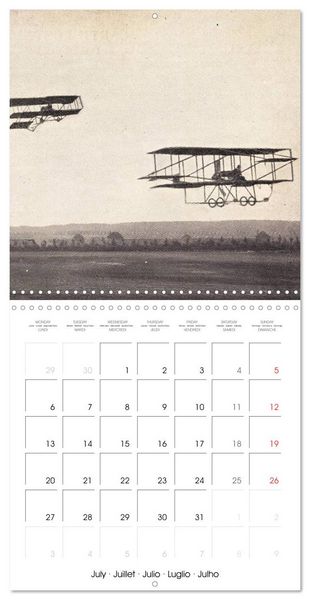 Produktbild: Biplanes on historic postcards (Wall Calendar 2026 12 &times; 12 Inch) CALVENDO 12 Month Wall Calendar