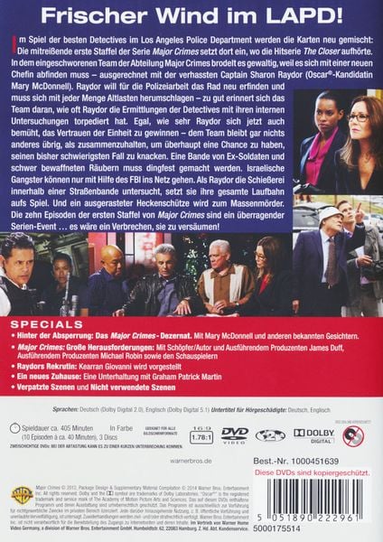 Produktbild: Major Crimes - Staffel 1 [3 DVDs]