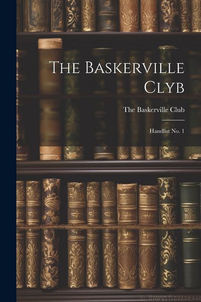 Produktbild: The Baskerville Clyb: Handlist no. 1