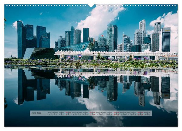 Produktbild: Discover Singapore (High Quality Premium Wall Calendar 2026 DIN A2 landscape),CALVENDO 12 Month Wall Calendar