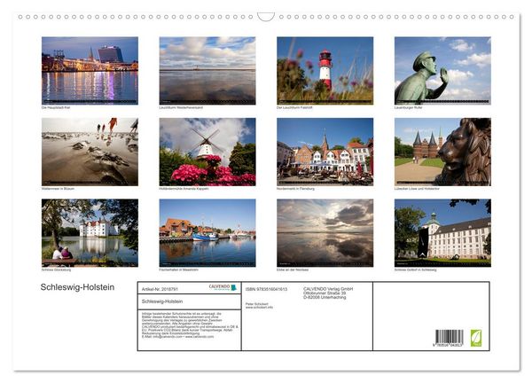 Produktbild: Schleswig-Holstein (Wandkalender 2026 DIN A2 quer), CALVENDO Monatskalender