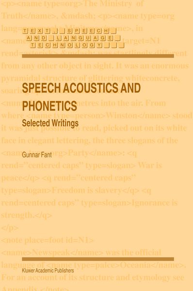 Produktbild: Speech Acoustics and Phonetics