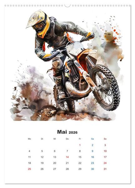 Produktbild: Zweirad Extrem (Wandkalender 2026 DIN A2 hoch), CALVENDO Monatskalender