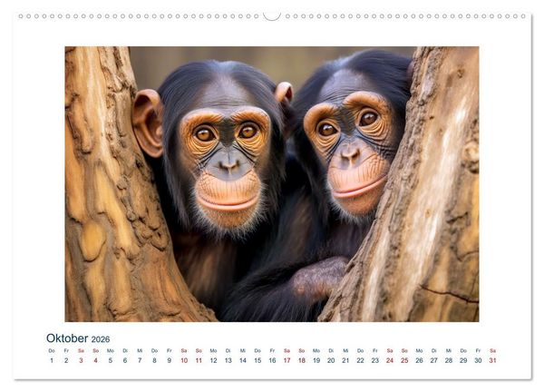 Produktbild: Unzertrennlich (Wandkalender 2026 DIN A2 quer), CALVENDO Monatskalender
