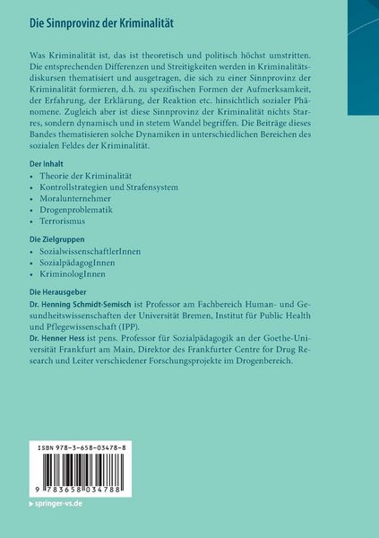 Produktbild: Die Sinnprovinz der Kriminalit&auml;t