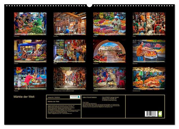 Produktbild: M&auml;rkte der Welt (Wandkalender 2026 DIN A2 quer), CALVENDO Monatskalender