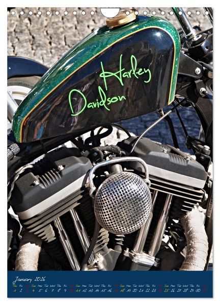 Produktbild: Harley Davidson in Details (Wall Calendar 2026 DIN A4 portrait), CALVENDO 12 Month Wall Calendar
