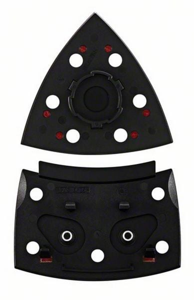 Produktbild: Schleifplatte f&uuml;r PSM 200 AE, 2-teilig, dreieckig, SDS, 102 x 92 mm, Klett. Bosch Accessories 2609256D20