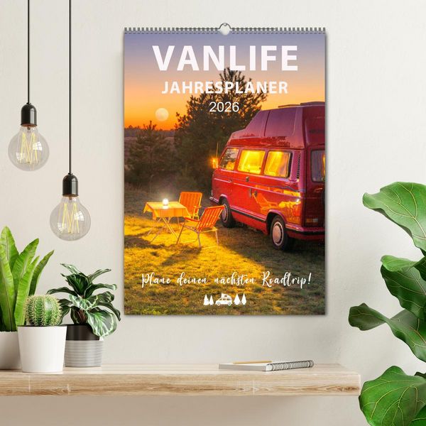 Produktbild: Vanlife Jahresplaner (Wandkalender 2026 DIN A2 hoch), CALVENDO Monatskalender