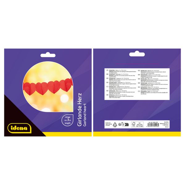 Produktbild: Idena Girlande Herz 3m 17,8x16,5cm